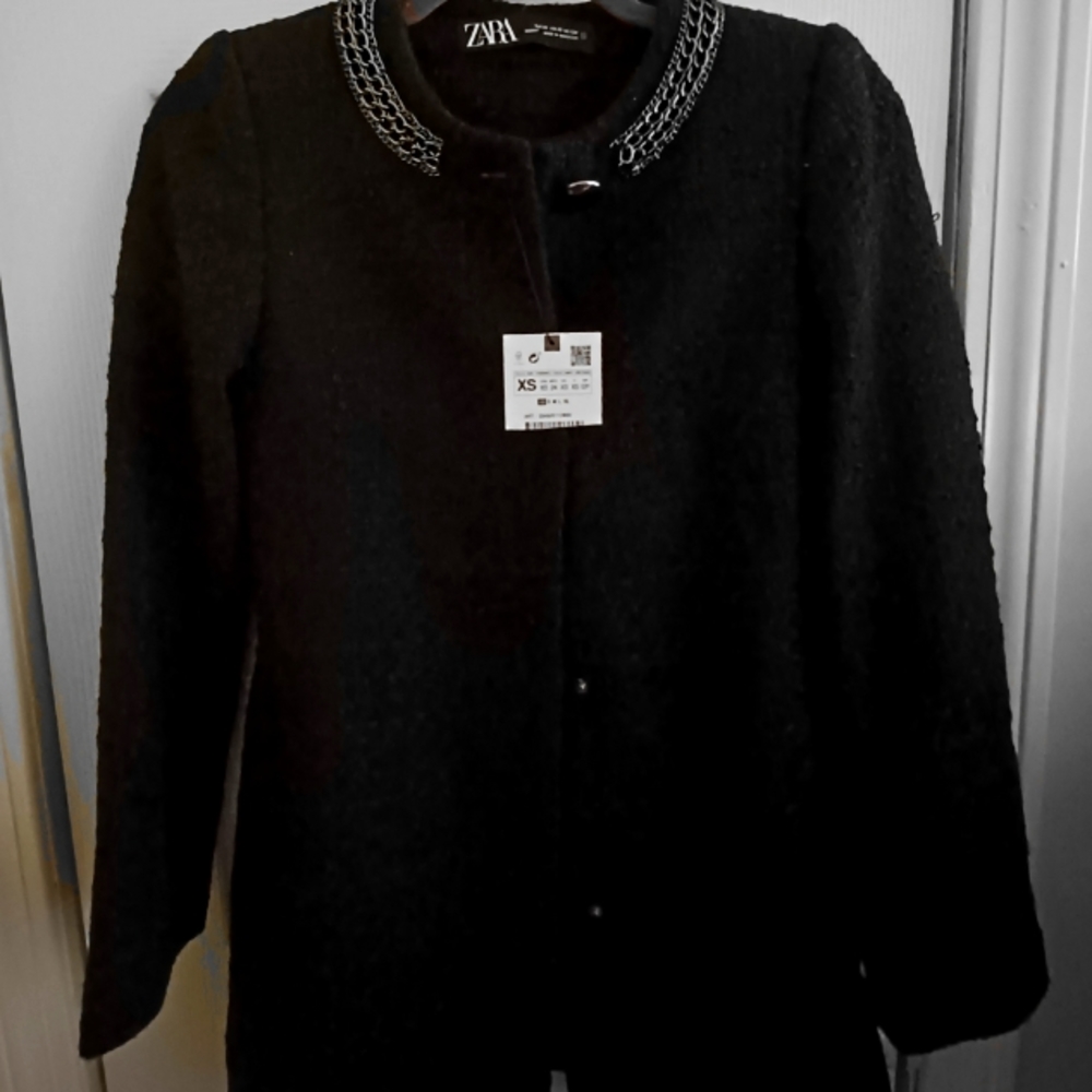 ZARA tweed coat XS